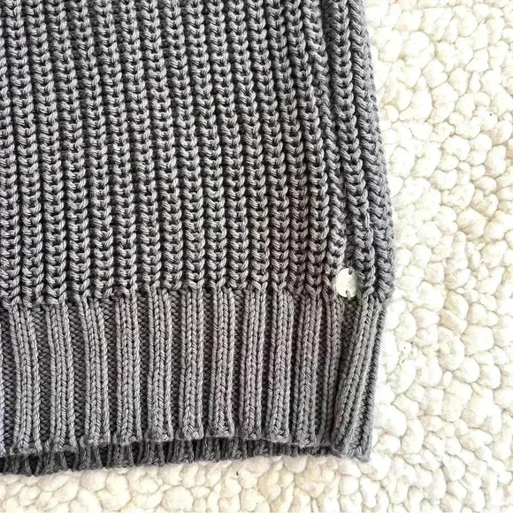 Pure Handknit 100% Cotton Loose Knit Sleeveless Oversize Zip Cardigan Size M/L - Picture 6 of 13